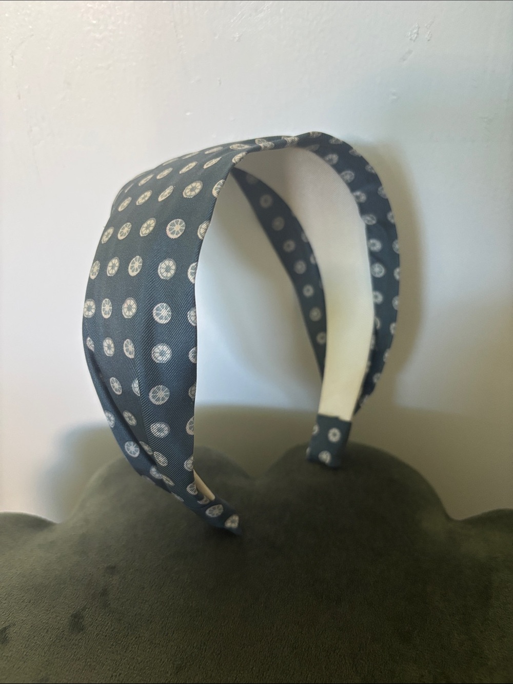 Banana Republic Slate Blue Dot Headband